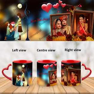 Proposing Couple Personalized Heart Handle Mug