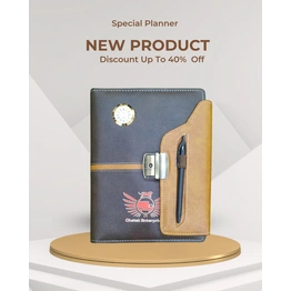 Business Organizer with Planner and Clock- Premium Leather Finish