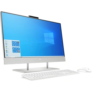 HP AIO 24-dp1801in PC Core i3 -1115G4 / 8GB / 1TB HDD + 256G SSD24 inch & FHD Camera / Intel HD / Windows 11 / Microsoft Office H&S 2019 / Wireless / Natural Silver / 1 year