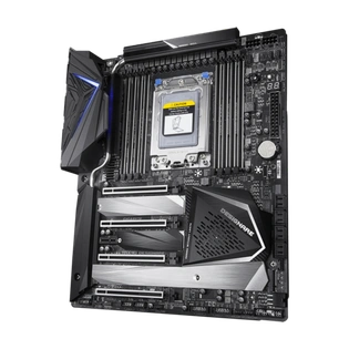 AMD TRX40 DESIGNARE Motherboard with Direct 16+3 Phases Infineon Digital VRM, Fins-Array Heatsink, Dual Intel LAN, 4 PCIe 4.0 M.2 with Thermal Guards, Bundled GC-Titan Ridge Add-In Card and AORUS Gen4 AIC Adaptor, Intel® WiFi 6 802.11ax,120dB SNR AMP-UP Audio