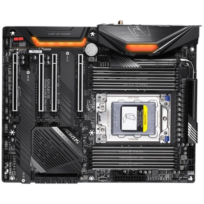 AMD TRX40 AORUS Motherboard with Direct 12+2 Phases Infineon Digital VRM, Fins-Array Heatsink, Intel® GbE LAN, 3 PCIe 4.0 M.2 with Thermal Guards, Intel® WiFi 6 802.11ax, ALC 1220-VB Audio, RGB FUSION 2.0