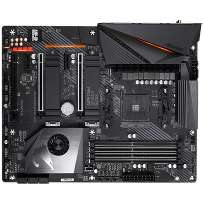 GIGABYTE AMD X570 AORUS Motherboard with 12+2 Phases IR Digital VRM, Fins-Array Heatsink & Direct Touch Heatpipe, Dual PCIe 4.0 M.2 with Thermal Guards, Intel® WiFi 6 802.11ax, Intel® GbE LAN with cFosSpeed, USB Type-C, RGB Fusion 2.0