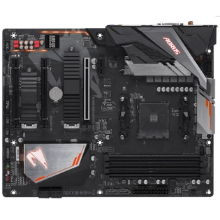 AMD B450 AORUS Motherboard with Hybrid Digital PWM, Intel® Dual Band 802.11ac WIFI, Dual M.2 with Dual Thermal Guards, Audio ALC1220-VB, Intel® GbE LAN with cFosSpeed, CEC 2019 ready, RGB FUSION 2.0