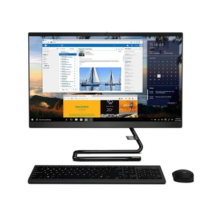 Lenovo IdeaCentre A340 /10th Gen Intel Core i5/8GB/1TB HDD/23.8-inch FHD / Intel Integrated Graphics/Windows 10/Office 2019/HD 720p Camera/Wireless Keyboard & Mouse/Business Black/F0E800VDIN