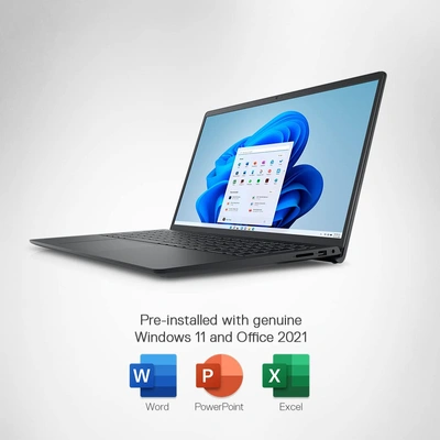 Dell Inspiron 3511 Laptop i3-1115G4 | 8GB DDR4 | 512GB SSD | Win 11 + Office H&S 2019 | INTEGRATED | 15.6" FHD WVA AG Narrow Border | Standard Keyboard | 1 Year Onsite Hardware Service | Dell Essential | Carbon Black | D560842WIN9B