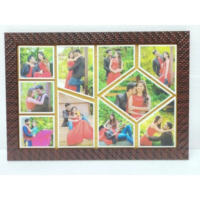 Elegant 10 Photos Collage Embossed Frame | Personalized Home Decor