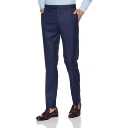 ITALIAN slim fit men's formal pant dark blue