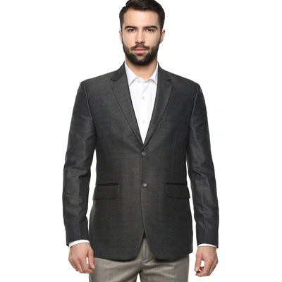 Slim Fit Single-Breasted Blazer with Notched Lapel