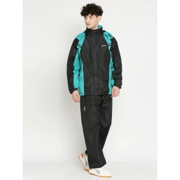 ZEEL GO HIKE BLACK & GREEN RAINWEAR - JS508