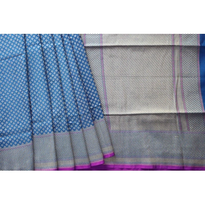 Royal Blue Banarasi Sari