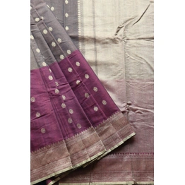 Brown Banarasi Handloom Saree (Cutwork/Phekua)