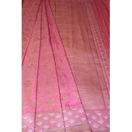 Pink Gathua Jaal Booti Banarasi Handloom Saree