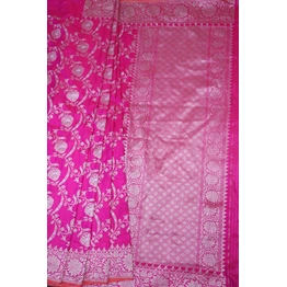 Pink Alfi Jangla Handloom Banarasi Saree