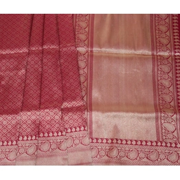 Red Brocade Booti Handloom Banarasi Saree