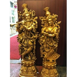 Anant Sales Brass Radha Krishna Statue