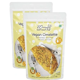 Moonglet Vegan Omelette (Eggless) | Protein Rich Post Workout Gym Snack | Pancake, Breakfast Cereal Alternative | 400g: Pack of2, 200g Each