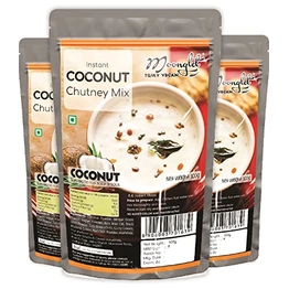 Moonglet - Instant Coconut Chutney Mix | 300g (3 Packs of 100g Each) | Superfood Chutney | Add 2 Times Warm Water to Prepare