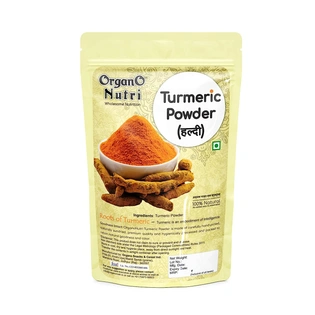 OrganoNutri Turmeric Powder | Pure Haldi Powder | Curcuma aromatica | The Golden Spice (400g)