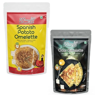 Moonglet Omelette Combo (Spanish Potato + Oats Omelette Mix|400g|200g Each)