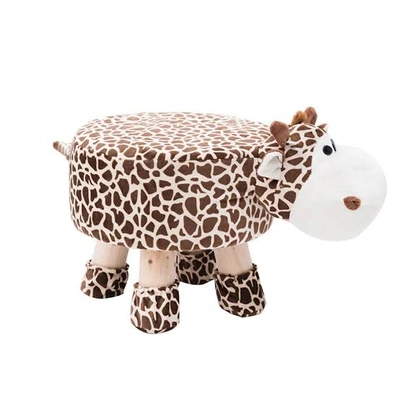 Giraffe Animal Shaped Ottoman for Kids