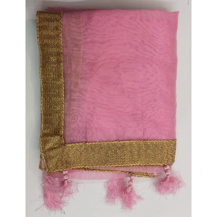 S H A H I T A J Traditional Rajasthani Wedding Baby Pink Silk Stole/Dupatta/Shawl for Groom or Dulha (DS797)