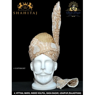 S H A H I T A J Pakistani Kulla Muslim Weddings and Social Occasions Double Colour Pagdi Safa or Turban for Kids and Adults (RT954)