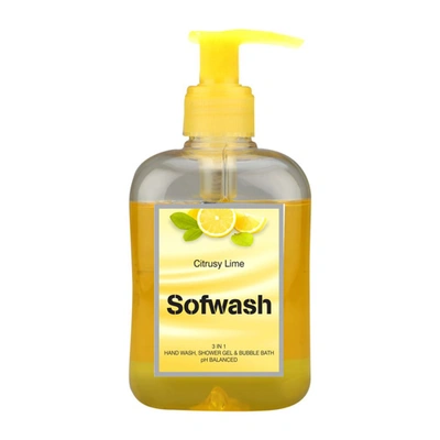 SOFWASH 3 IN 1 HAND WASH, SHOWER GEL & BUBBLE BATH - CITRUSY LIME (250 ML)