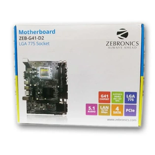 Zebronics Mother Board Ddr2 G41D2 Black P5117