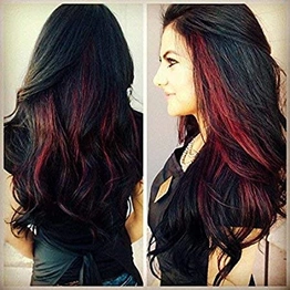 Clip on color hair extension (4pic a set)