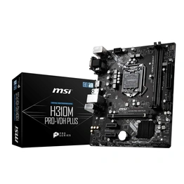 MSI H310M PRO-VDH Plus for 9th Gen / 8th Gen Intel® Core™ / Pentium® Gold/Celeron® Processors for LGA 1151 Socket (D-Sub DVI HDMI Onboard Graphics Micro ATX Motherboard)