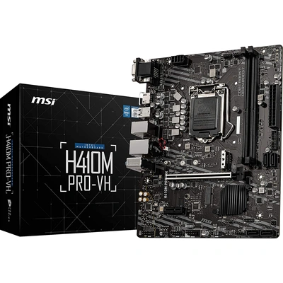 MSI H410M PRO-VH mATX Motherboard (10th Gen Intel Core, LGA 1200 Socket, DDR4, USB 3.2 Gen 1, Intel Gigabit LAN, VGA/HDMI)