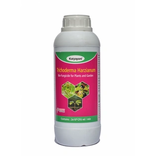 Katyayani Trichoderma Harzianum (2 x 10*8 CFU ml / min) Bio Fungicide Nematicide for Plants & Home Garden Natural Solution to Control Dry Rot Karnal bunt disease like Nematode Eco-friendly