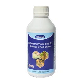 Katyayani Trichoderma Viride (2 x 10*8 CFU ml/min) Bio Fungicide For Plants and Home Garden Controls Collar Root Dry Rot Karnal bunt disease other soil & seed borne diseases Eco Friendly