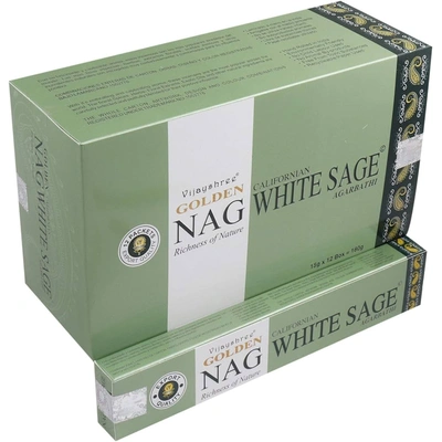 Vijayshree Golden Nag White Sage Masala Agarbatti 15gm x 12 Small Boxes