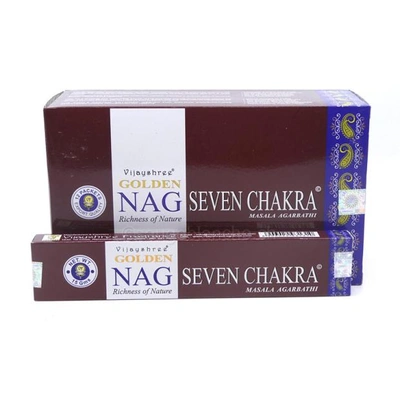 Vijayshree Golden Nag Seven Chakra Masala Agarbatti 15gm x 12 Small Boxes