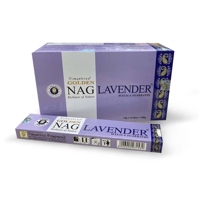 Vijayshree Golden Nag Lavender Masala Agarbatti 15gm x 12 Small Boxes