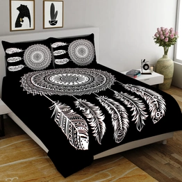 Premium Cotton Bedsheet King Size (93×108 inches) – (Dream Catcher)