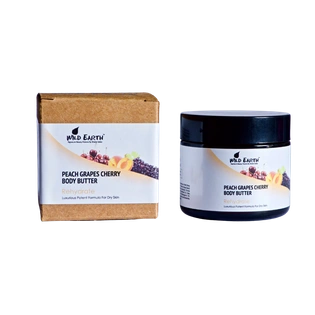 Wild Earth Peach Grapes Cherry Body Butter (50 gms) |moisturises parched, dry skin|Natural | handcrafted