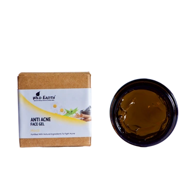 WILD EARTH Wild Earth Anti Acne Face Gel (60 gms), Extremely Light & Non-Greasy, Miracle Gel for All Types of Acne |Made with natural ingredients