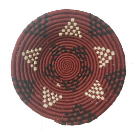 Handicraft Sabai Grass and Palm Leaf Decoration Wall Plate, Size 30CM, Maroon Color