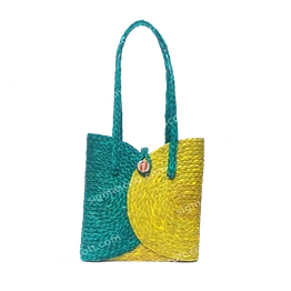 Sabai Grass Yelllow & Sky Tote bag