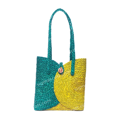 Sabai Grass Yelllow & Sky Tote bag