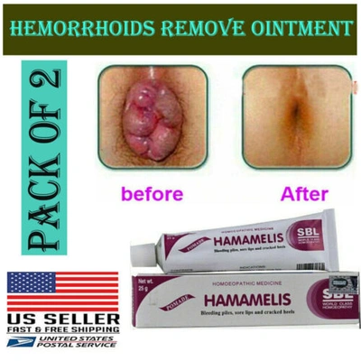 2 X Hemorrhoids Remove Ointment Herbal Cream Relief Piles Pain Reduce Itching US