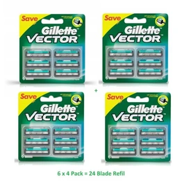 Vector Cartridges 24 Blades Blade Fits Contour Atra Plus Refil