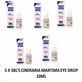 5 X SBL'S CINERARIA MARITIMA EYE DROPS Without Alcohol (10ml) + Fast Shipp