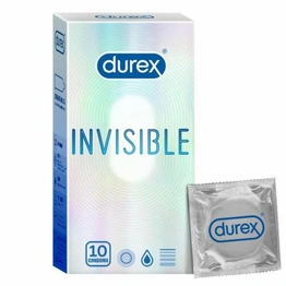 Durex Invisible Super Ultra Thin Condoms for Men – 10 Count