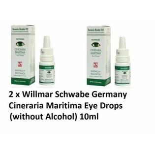 2 x Dr Willmar Schwabe Germany Cineraria Maritima Eye Drops (Without Alcohol)