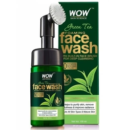 Wow Green Tea Foaming Face Wash - With Green Tea & Aloe Vera Extract - 100ml