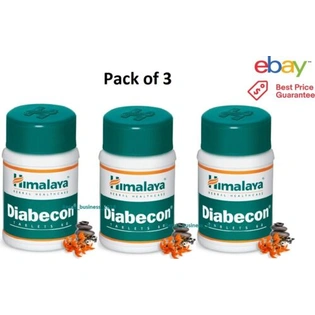 3 X Himalaya Diabecon Tablets - 180 Tabs (Pack of 3 X 60 Tablets) | Expiry 2024