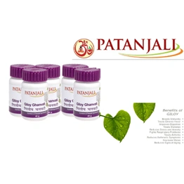 Giloy Ghanvati Patanjali Divya Baba Ramdev Indian Ayurveda 5 x 60 = 300 Tablets